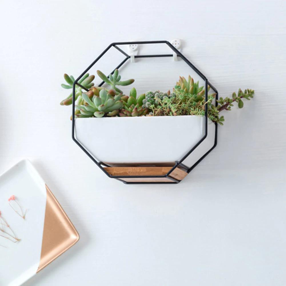 Lunara – Jardinière murale géométrique et naturelle en céramique
