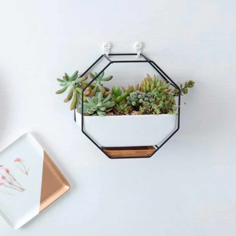 Lunara – Jardinière murale géométrique et naturelle en céramique