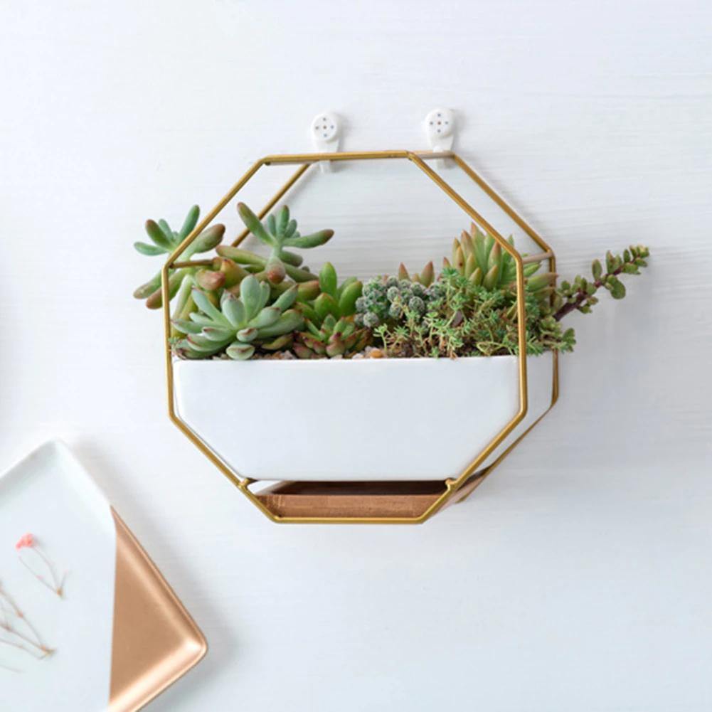 Lunara – Jardinière murale géométrique et naturelle en céramique