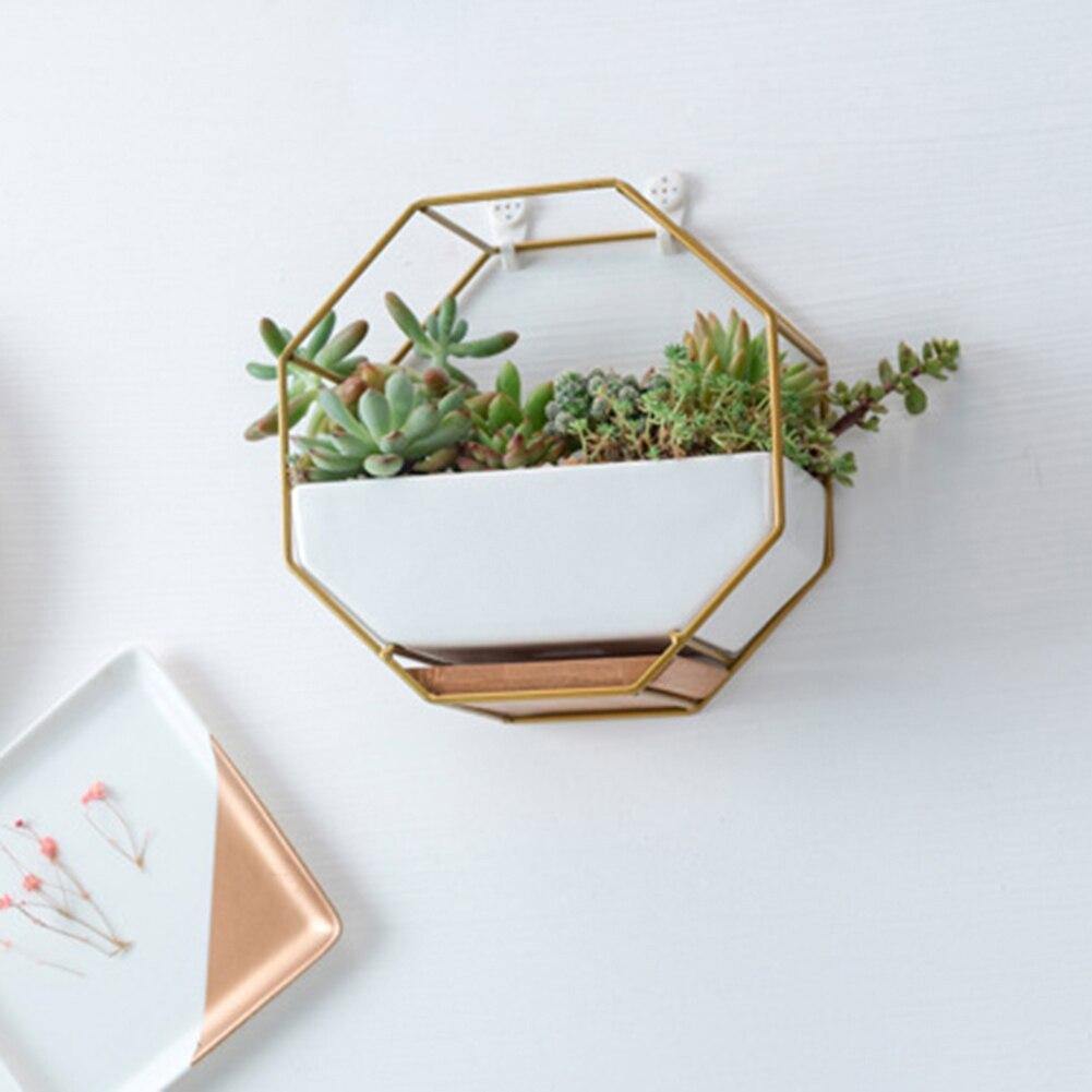 Lunara – Jardinière murale géométrique et naturelle en céramique