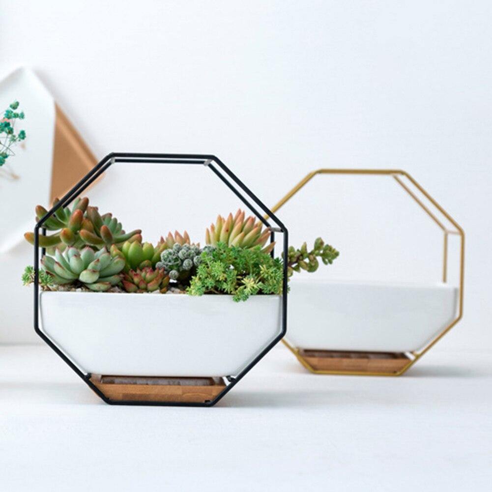 Lunara – Jardinière murale géométrique et naturelle en céramique