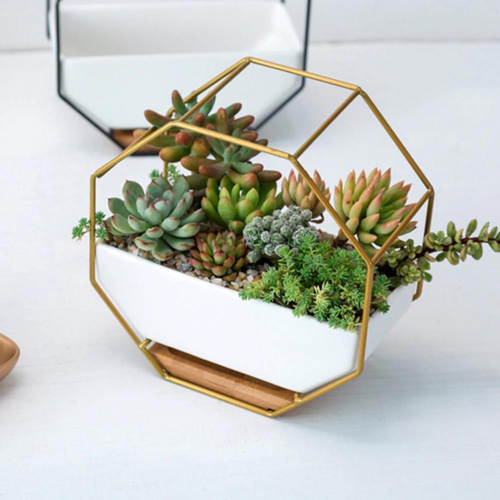 Lunara – Jardinière murale géométrique et naturelle en céramique