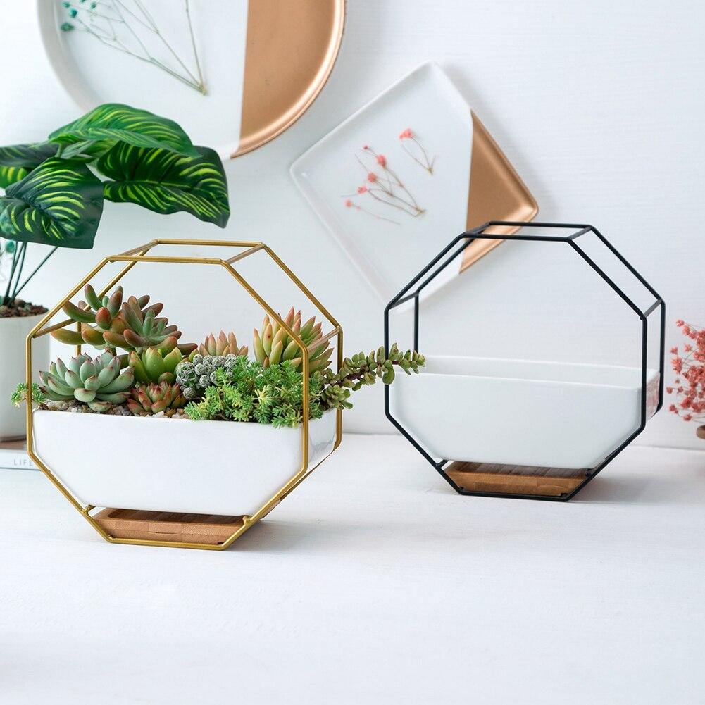 Lunara – Jardinière murale géométrique et naturelle en céramique