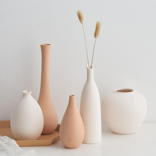 Solène – Vases en céramique mate naturels et texturés