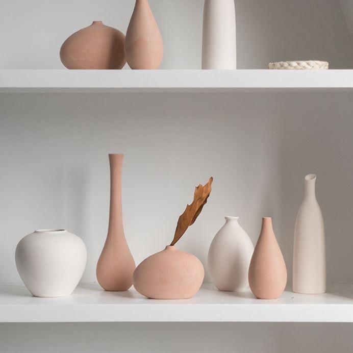 Solène – Vases en céramique mate naturels et texturés