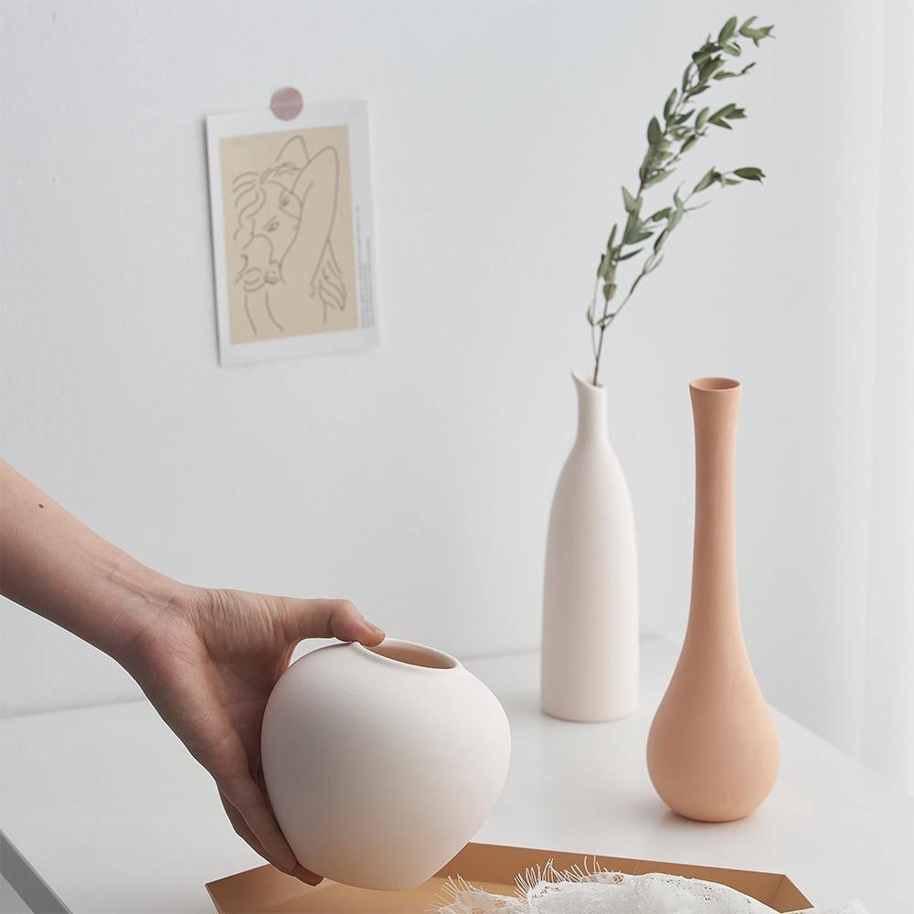 Solène – Vases en céramique mate naturels et texturés