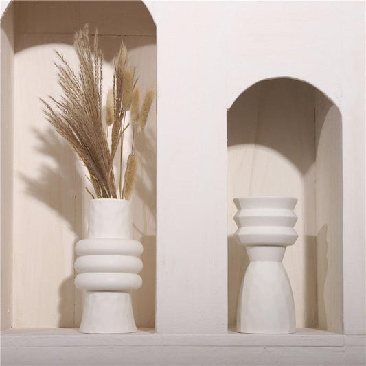 Lunara – Vase en céramique texturé et minimaliste